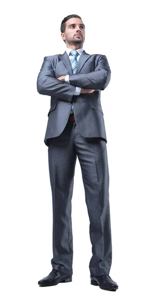 Portrait of confident businessman in full-length — Stock Photo, Image