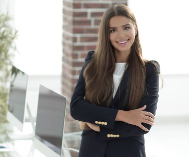 genç iş kadını closeup