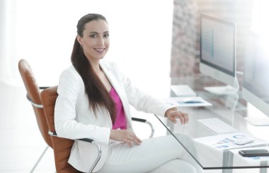 Dikey photos.modern iş kadını