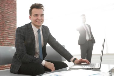 iş concept.determined genç işadamı