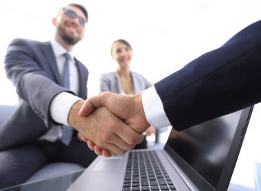 portre. Kendine güvenen karşılıklı iş arkadaşları