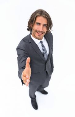 iş adam shake - om el odaklanmak için uzanan eli