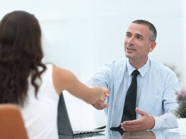 closeup.Handshake Yöneticisi ve istemci