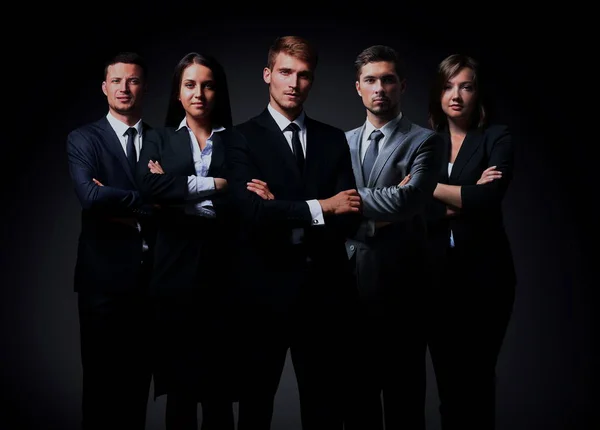 Portrait of five business people standing — Stock Photo, Image