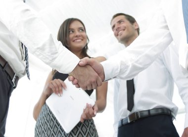 arka plan resmi el sıkışmasının iş ortakları.