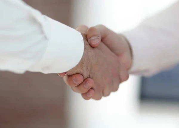 Portre. iş handshake.business arka plan. — Stok fotoğraf