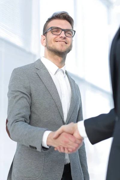 Close-up.handshake uomini d'affari — Foto Stock