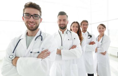 tıp uzmanları lider grup portresi.
