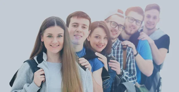 Gelukkig jonge groep mensen staande togethe — Stockfoto