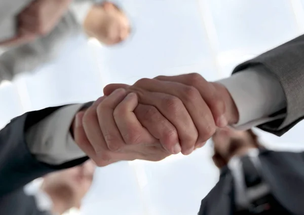 Bottom view.business handshake — Stock Photo, Image