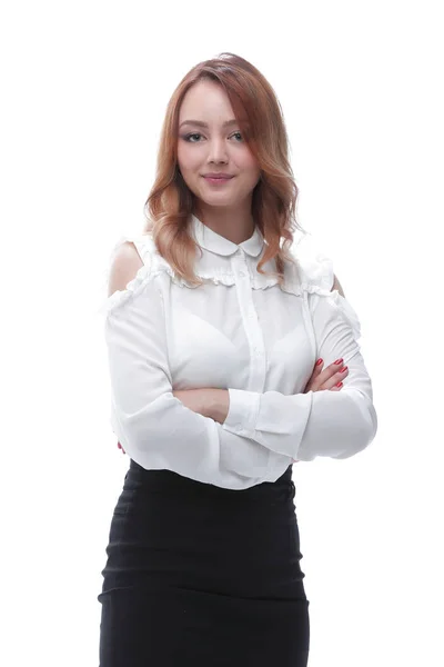 Fashionable portrait of beautiful young business woman — Stock Photo, Image