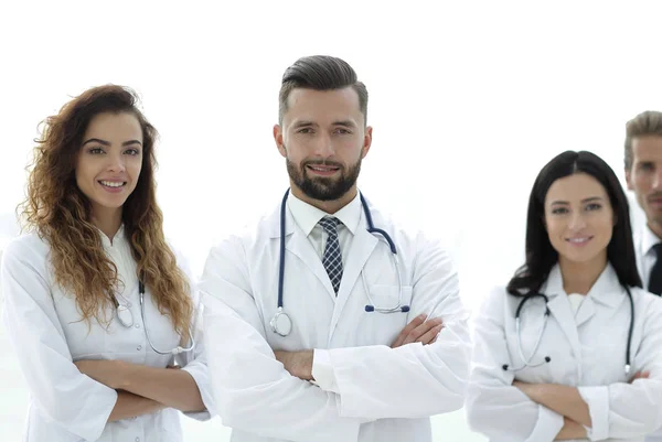 Läkargrupp. Isolerad på vit bakgrund. — Stockfoto