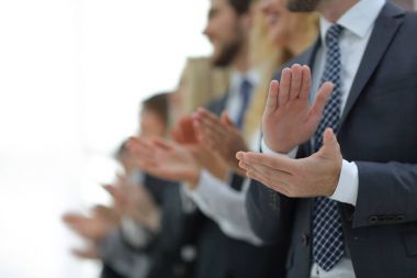 iş takım applauding bulanık görüntü
