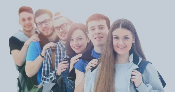 Happy young group of people standing togethe — Stock Photo, Image