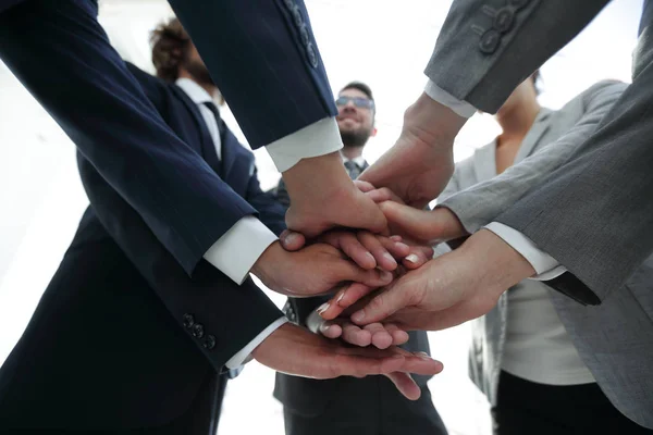 Closeup.the hands of the business team together — Stock Photo, Image