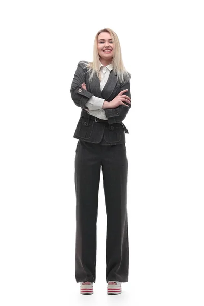 Retrato completo de mulher de negócios jovem — Fotografia de Stock
