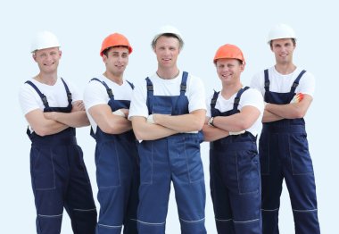 Profesyonel endüstriyel işçilerin grup.