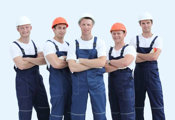 Grupp av professionella industriarbetare. — Stockfoto