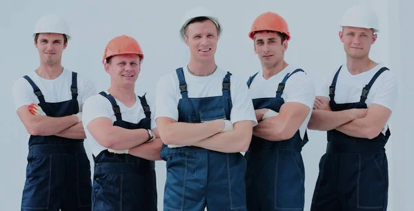 Concepto de profesionalidad: un retrato del equipo de construcción — Foto de Stock