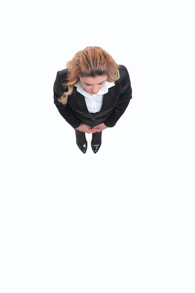 View from the top.modern business woman .isolated — Stock Photo, Image