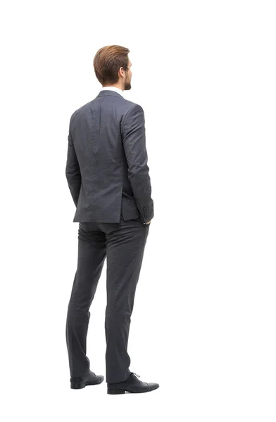 Rear view . businessman looking at copy space — Stock Photo, Image
