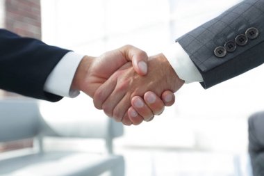 closeup.Handshake iş ortakları