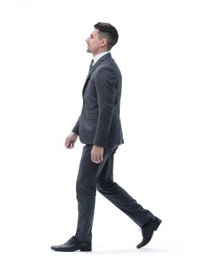 Executive iş adamı ileriye güvenle hareket ediyor