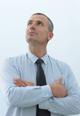 Kendine güvenen işadamı geleceğe bakıyor