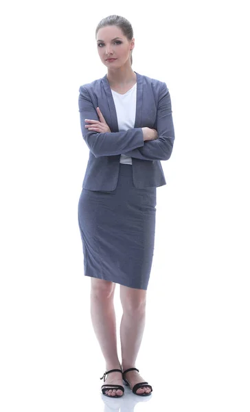 Confident business lady.portrait in full growth — Stock Photo, Image