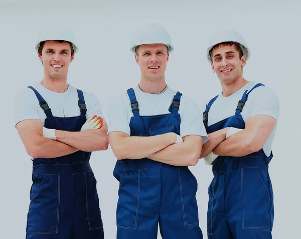 Group of professional industrial workers — Stock Photo, Image