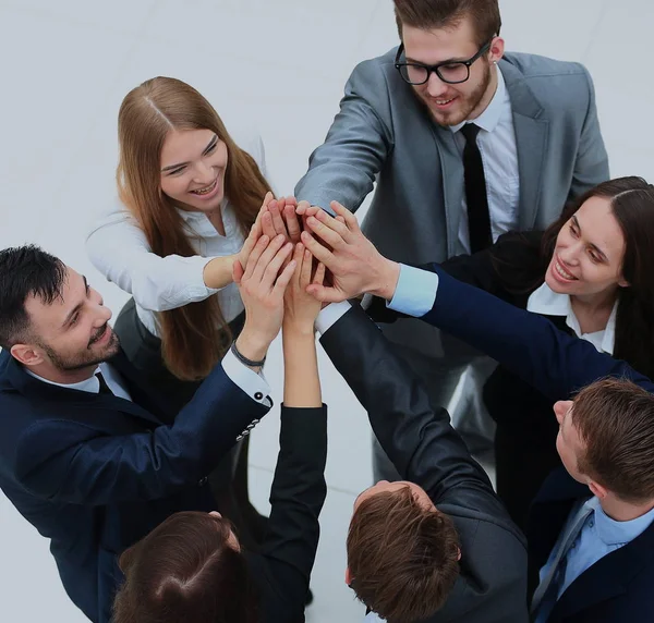 Grupo de empresarios juntos. vista desde arriba —  Fotos de Stock