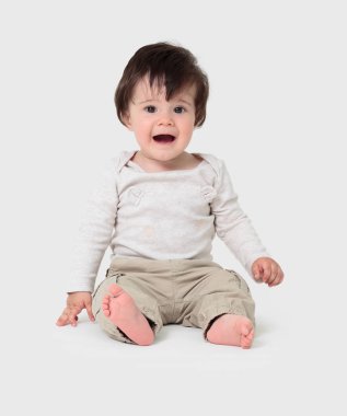 bebek çocuk yere, sakin ve rahat oturma