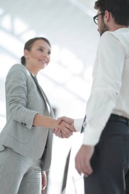 yakın çekim. karşılıklı iş ortakları