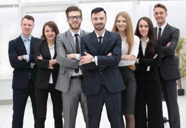 grup portresi.Proje yöneticileri ve iş ekibi