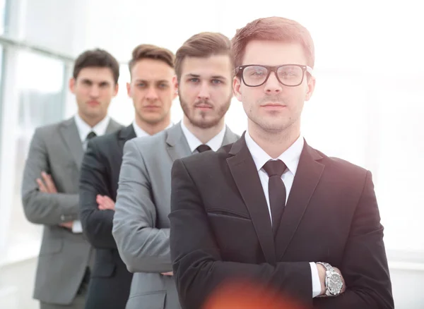 Conceito da equipe profissional: uma equipe de negócios de sucesso stan — Fotografia de Stock