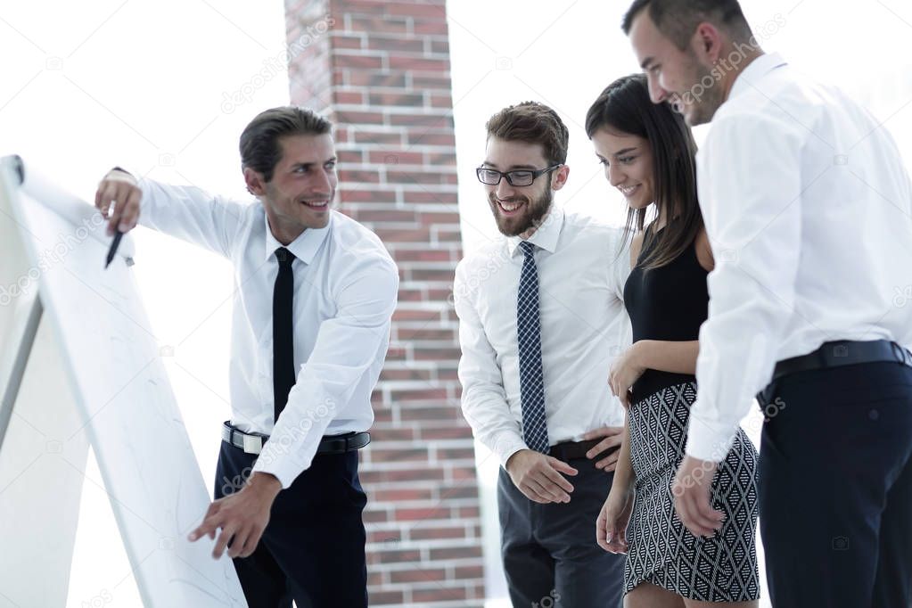 business team discussing a new idea.