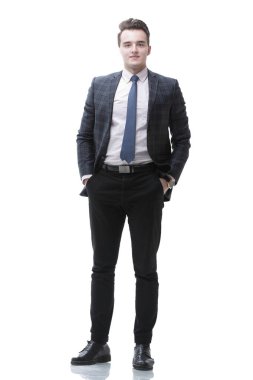 tam büyüme portre. başarılı bir iş adamı