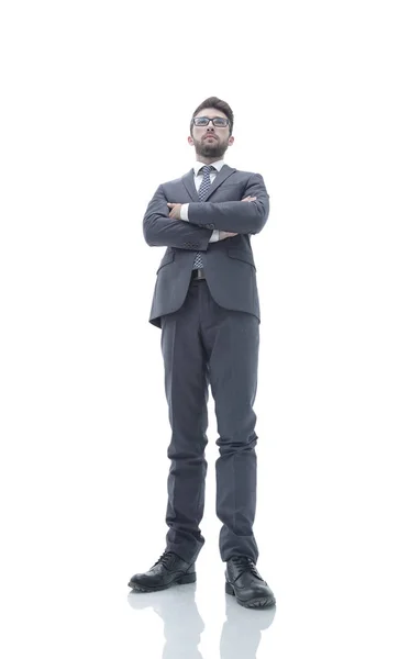 Uomo d'affari sicuro in giacca e cravatta . — Foto Stock