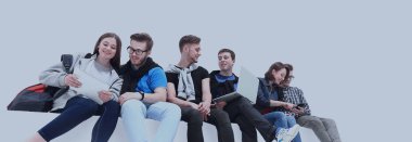 Nedensel grup izole katta oturan insan