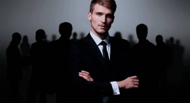 İş adamları siyah siluetleri