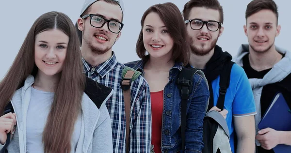 Happy young group of people standing togethe — Stock Photo, Image