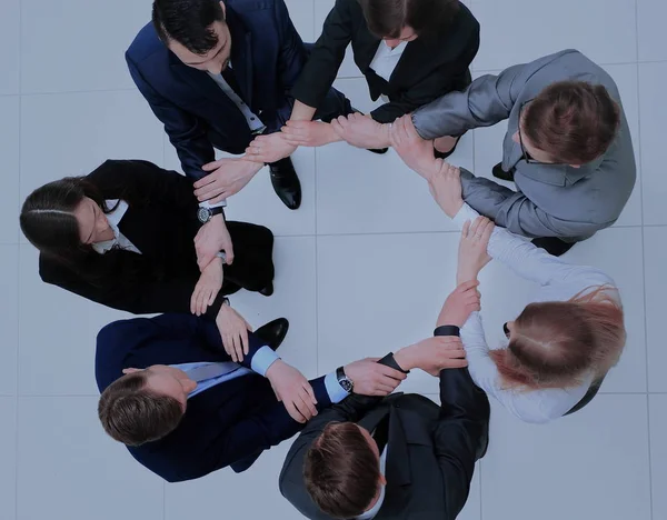 Gruppo di uomini d'affari insieme. vista dall'alto — Foto Stock