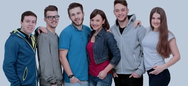 Konzept der Freundschaft - die Gruppe erfolgreicher Studenten neben — Stockfoto