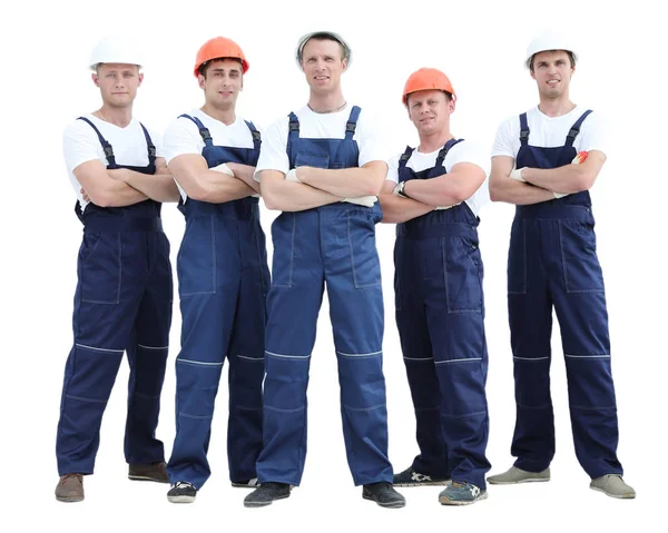 Grupp av professionella industriarbetare. — Stockfoto