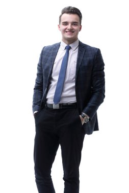 tam büyüme portre. başarılı bir iş adamı