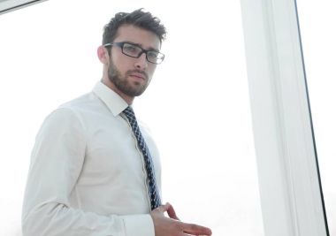 Başarılı bir iş adamının bulanık fotoğrafı.