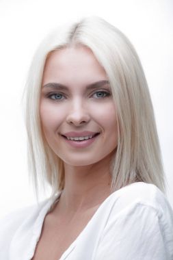 yakın çekim yüz emin iş kadını.