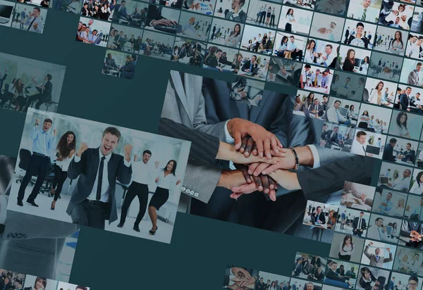 Business collage made of many business pictures — Stock Photo, Image
