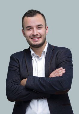 iş erkek gülümseyen portresi .