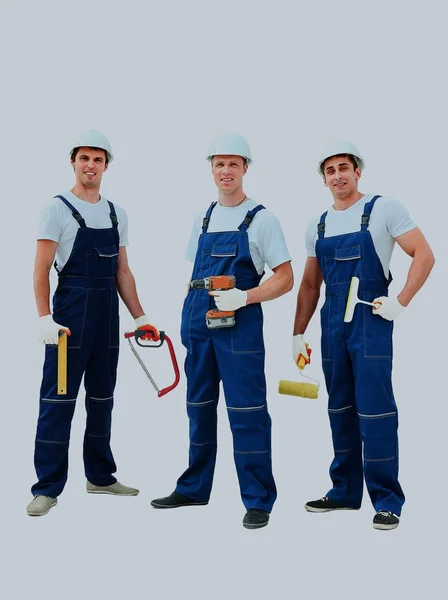 Grupp av professionella industriarbetare. — Stockfoto